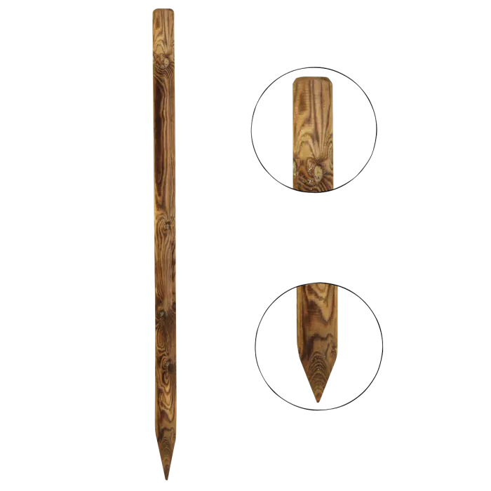 Weidepalen hout | gefreesd | geïmpregneerd | diverse lengtes