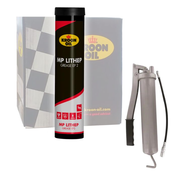 Kroon-Oil Vetpatroon MP Lithep Grease EP2 | 24 stuks + Pressol Vetspuit 