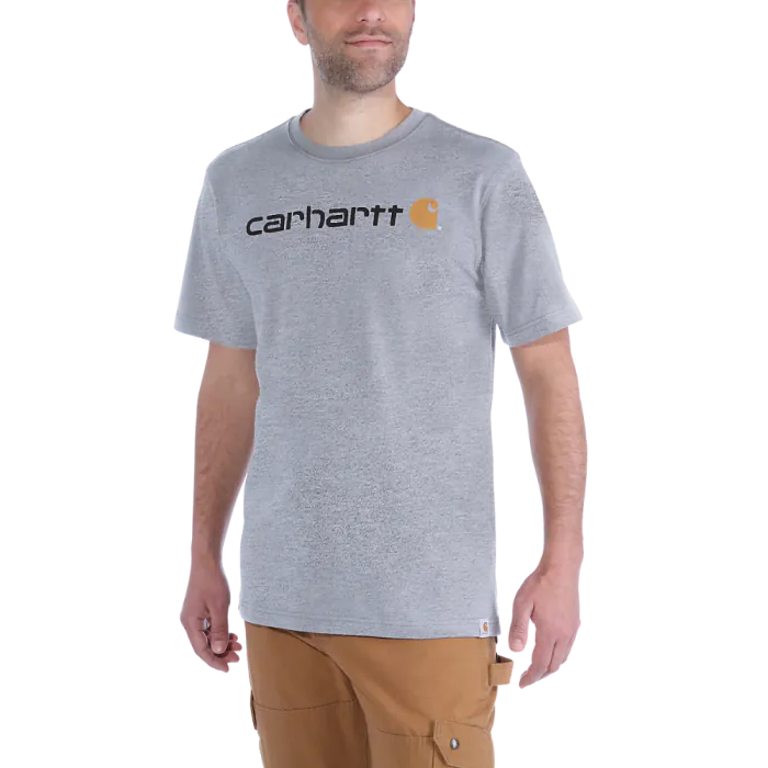 Carhartt T-shirt 103361 | met borstlogo | lichtgrijs