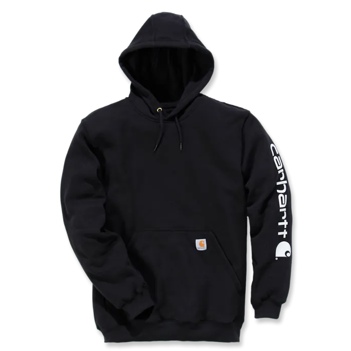 Carhartt Sweater K288 | capuchon & mouwlogo | zwart