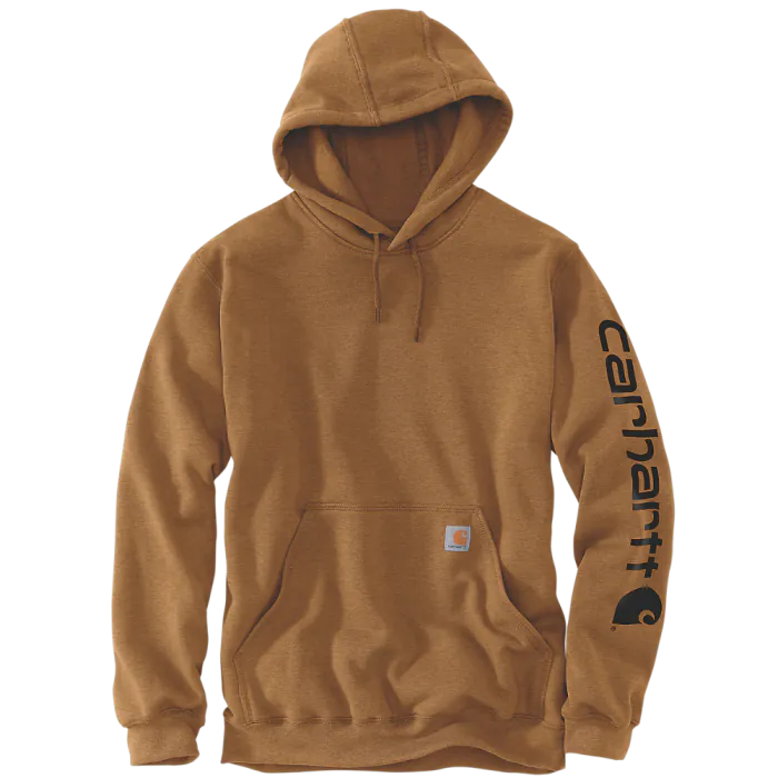 Carhartt Sweater K288 | capuchon & mouwlogo | kastanjebruin