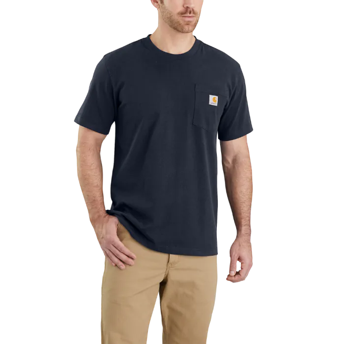 Carhartt T-shirt 103296 | met borstzakje | navy