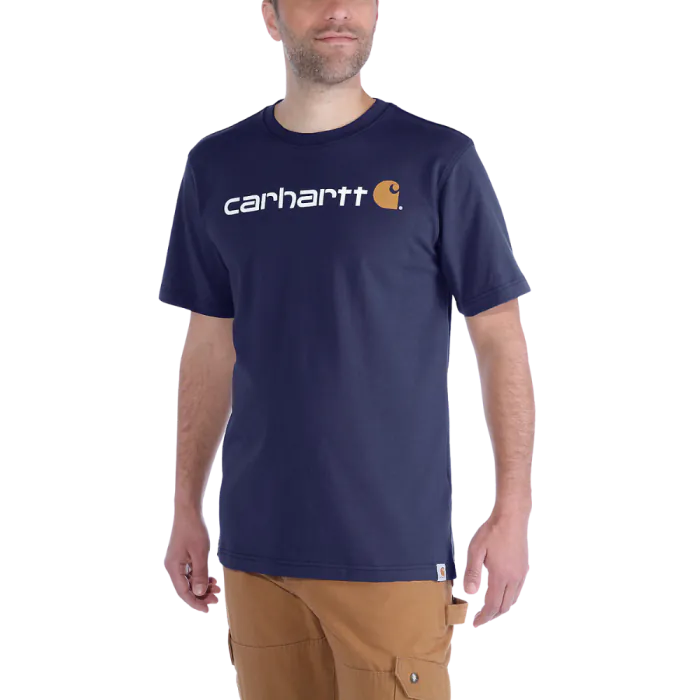 Carhartt T-shirt 103361 | met borstlogo | navy