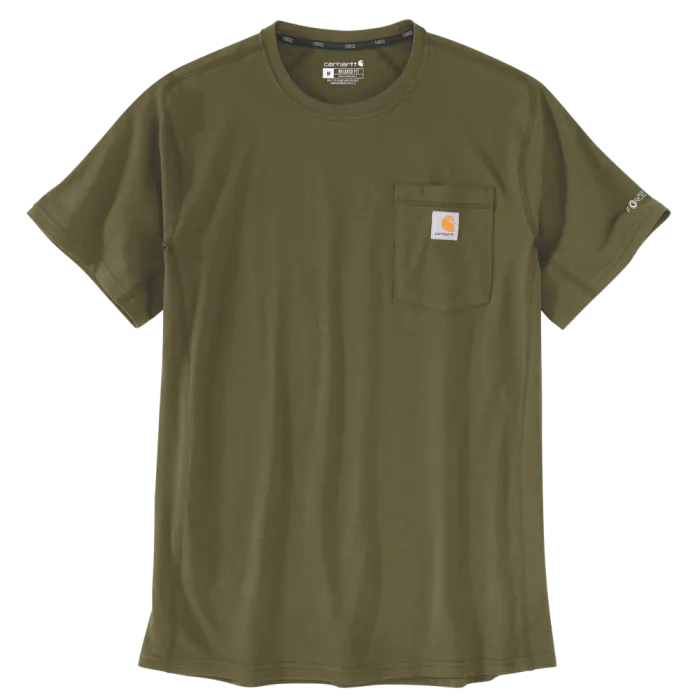 Carhartt T-shirt 106652 | met borstzakje | olijfgroen