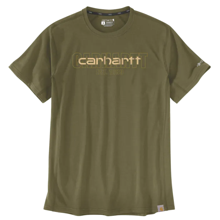 Carhartt T-shirt 103361 | met borstlogo | groen