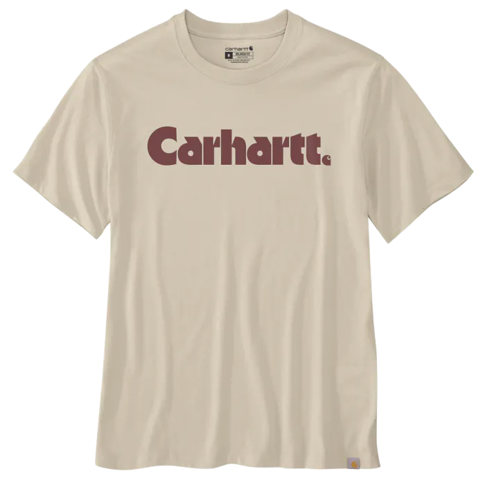 Carhartt T-shirt 107046 | met borstlogo | wit/beige