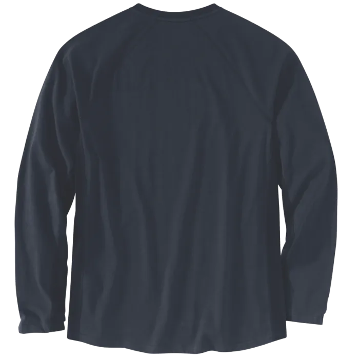 Carhartt T-shirt met lange mouw 104617 | borstzakje | navy