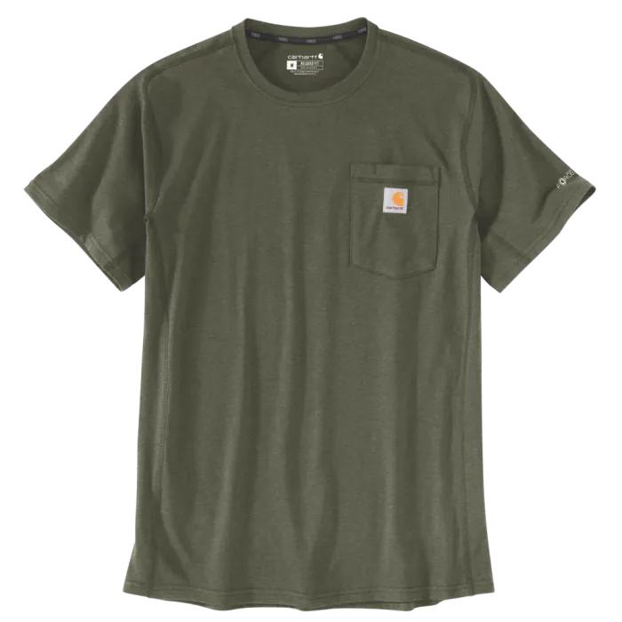 Carhartt T-shirt 106652 | met een borstzakje | groen