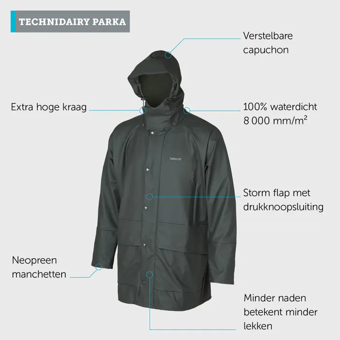 Betacraft Werkjas Parka Technidairy | groen
