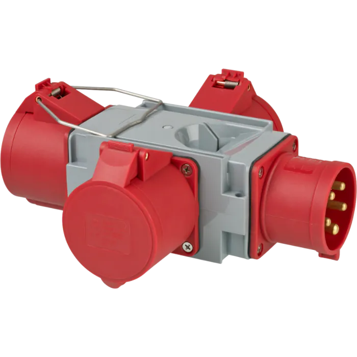 Verdeelkast / krachtstroom verdeelkast van 400 Volt naar 5 x 230 Volt Verdeelkast / krachtstroom verdeelkast van 400 Volt naar 5 x 230 Volt