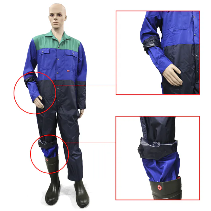 Havep Melkersoverall | 2041 Basic | rits | blauw/groen