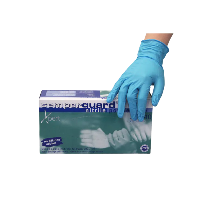 Semperguard Xpert Melkershandschoenen 24 cm | nitrile poedervrij