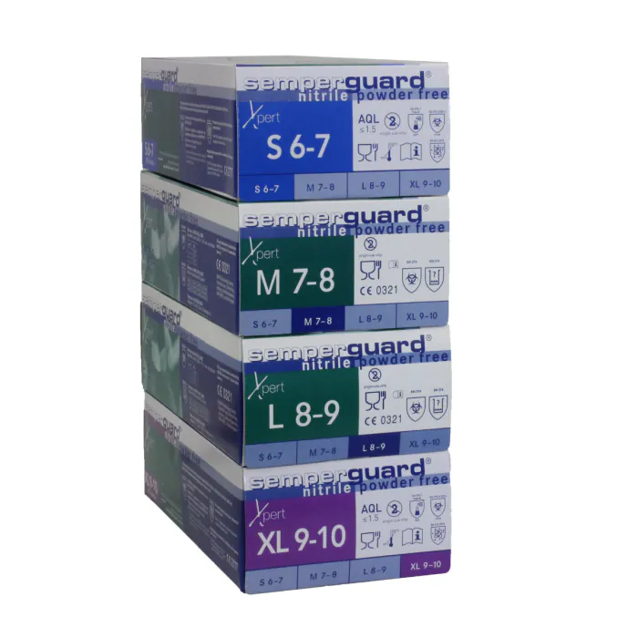 Semperguard Xpert Melkershandschoenen 24 cm | nitrile poedervrij
