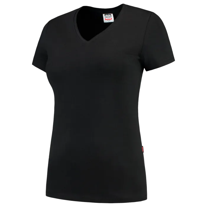 Tricorp Workwear T-shirt 101008 | damesshirt + V-hals| zwart