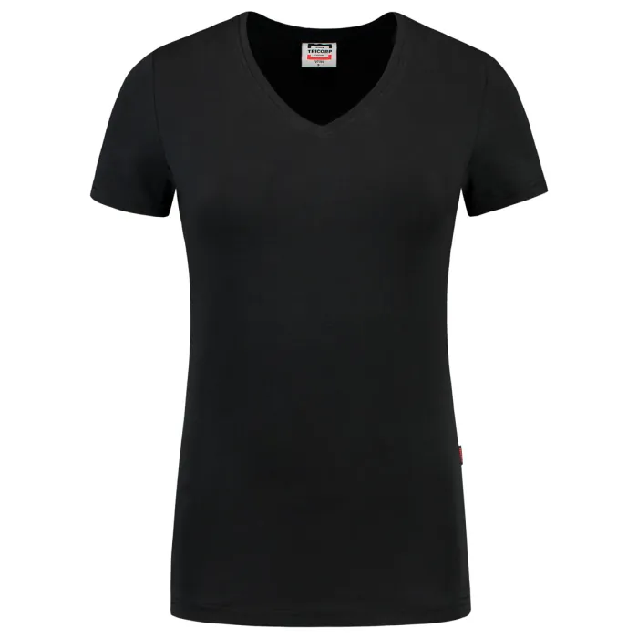 Tricorp Workwear T-shirt 101008 | damesshirt + V-hals| zwart