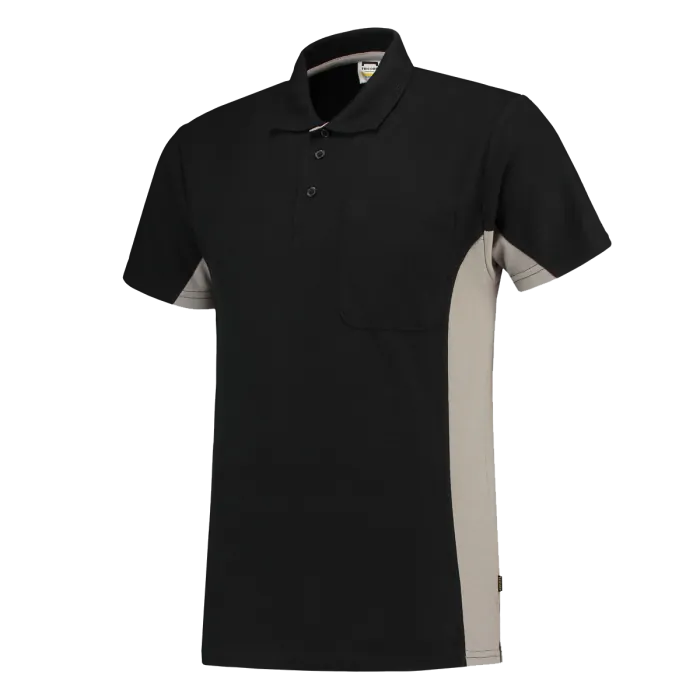 Tricorp Workwear Poloshirt 202002 | 3 knopen | zwart/grijs