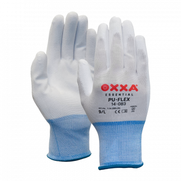 Oxxa Werkhandschoen | Pu-Flex 14-083 | wit | 12 paar