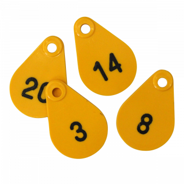 Hals-/neknummers voor schaap geel