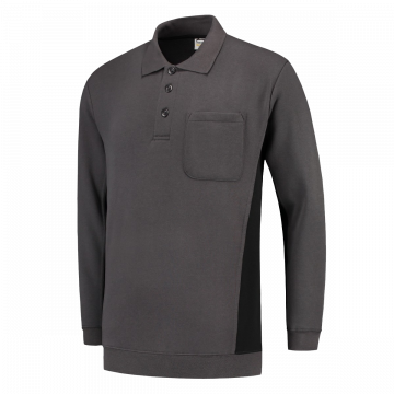 Tricorp Polosweater | 302001 | donkergrijs-zwart bi-color