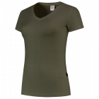 Tricorp Dames T-shirt slim-fit | V-hals | 101008 | Army