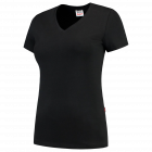 Tricorp Dames T-shirt slim-fit | V-hals | 101008 | Zwart  | BTN de Haas