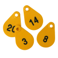 Hals-/neknummers voor schaap geel