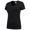 Tricorp Dames T-shirt slim-fit | V-hals | 101008 | Zwart