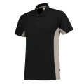 Tricorp Poloshirt | 202002 | zwart-grijs bi-color