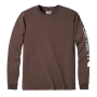 Carhartt T-shirt met lange mouwen EK231 | mouwlogo | bruin