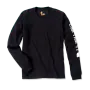 Carhartt T-shirt met lange mouwen EK231 | mouwlogo | zwart