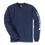 Carhartt T-shirt met lange mouwen EK231 | mouwlogo | navy