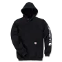 Carhartt Sweater K288 | capuchon & mouwlogo | zwart