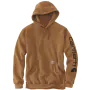 Carhartt Sweater K288 | capuchon & mouwlogo | kastanjebruin