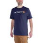 Carhartt T-shirt 103361 | met borstlogo | navy