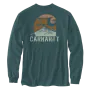 Carhartt T-shirt met lange mouwen 107260 | blauw/groen