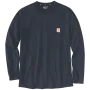Carhartt T-shirt met lange mouw 104617 | borstzakje | navy