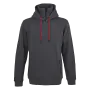 4WORK Sweater met capuchon Antalia | kraag met rits | grijs 