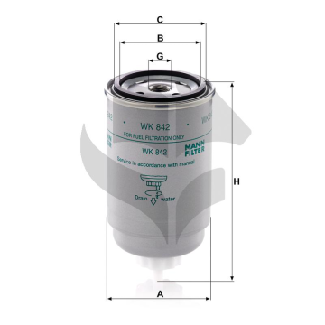 Mann Filter Brandstoffilter | 82x155mm | WK842