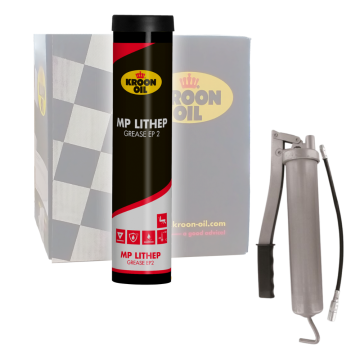 Kroon-Oil Vetpatroon MP Lithep Grease EP2 | 24 stuks + Pressol Vetspuit 