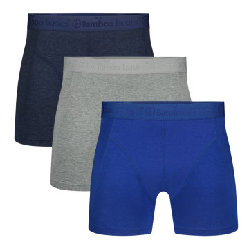 Bamboo Basics Boxershorts | 3-pack | grijs/blauw/navy