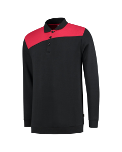 Tricorp Polosweater | 302004 | Zwart-Rood bi-color Naden | BTN de Haas