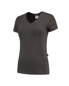 Tricorp Dames T-shirt slim-fit | V-hals | 101008 | D.Grijs | BTN de Haas