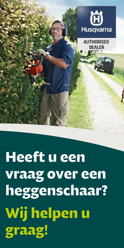 Banner Jajuma Vraag heggenschaar 