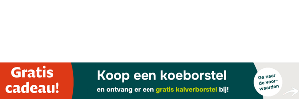 Gratis kalverborstel bij een koeborstel Gratis kalverborstel bij een koeborstel