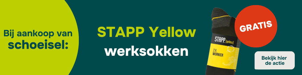 Gratis Stapp Yellow werksokken bij schoeisel